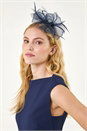 Navy  Large Floral Fascinator, Image 1 of 5
