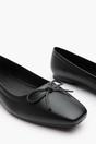 Black Mira Suede Ballet Flats With Front Bow Detail, Image 5 of 6