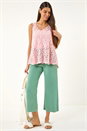 Light Pink Crochet Knit Vest Top, Image 3 of 6