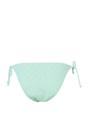 Turqouise Textured Tie Side Bikini Bottom with Adjustable Fit, Image 2 of 2