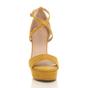 Yellow AJVANI Yellow High Heel Crossed Straps Platform Sandals, Image 6 of 6