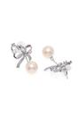 Silver Silver colored Butterfly Drop Earrings, Image 3 of 4