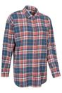 Navy Elm Flannel Relaxed Fit Long Sleeved Shirt, Image 3 of 4