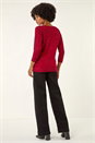 Red Textured Knit Jumper, Image 3 of 5