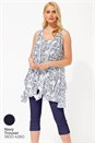 Ivory  Paisley Print Crinkle Tunic Top, Image 7 of 8
