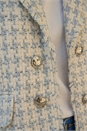 Blue Boucle Frayed Edge Jacket , Image 4 of 4