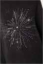 Black Foil Star Print Long Sleeve Top, Image 5 of 5