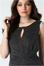 Silver Glitter Maxi Dress, Image 3 of 4