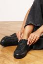 Black Eliane' Lace Up Trainer with Diamante Pattern, Image 7 of 7