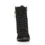 Black Lace Up Zips Military Biker Ankle Boots, Image 6 of 6
