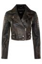 Tortoishell Infinity Leather Tortoishell Brando Cropped Leather Jacket-Longtown, Image 1 of 6