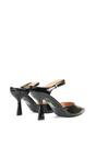 Black XY LONDON Black 'Daisy-May' High Heel Mules With Pointed Toe, Image 6 of 6