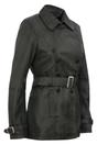 Green Womens Nappa Leather Trench Coat-Mosul, Image 2 of 4
