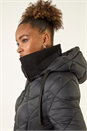 Black Diamond Quilt Padded Coat, Image 2 of 6