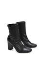 Black XY LONDON Black 'Alex' Stretch Zip Up Ankle Boots with Block Heel, Image 6 of 7