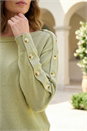 Sage Petite Buttoned Knit Jumper, Image 4 of 4