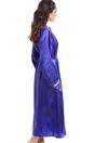 Purple Camille Lingerie Purple Plain Satin Dressing Gown, Image 5 of 5