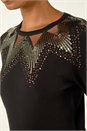Black Sparkly Mix Knit Top, Image 5 of 5