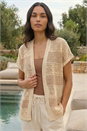 Natural  Colour Block Stripe Cardigan, Image 2 of 4