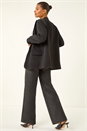 Black Revere Collared Diamante Jacket, Image 5 of 6