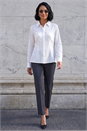 Ivory  Dusk Textured Seam Detail Shirt, Image 2 of 4