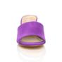 Purple AJVANI Purple Mid Block Heel Peep Toe Mules Sandals, Image 6 of 6