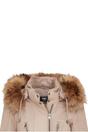 Beige Quilted Leather Parka Jacket-Bowen, Image 6 of 6