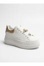 Gold iKrush Gold Sloane White Platform Trainers, Image 1 of 5