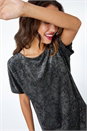 Black Glitter Spot Stretch Shift Dress, Image 1 of 5