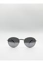 Silver Classic Round Metal Frame Sunglasses, Image 1 of 6