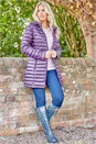 Purple Longline Zip-Through Padded Coat, Image 2 of 4