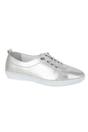 Silver Metallic Leather Casual Shoes, Image 1 of 2