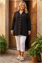 Black Curve Textured Blouse, Image 1 of 5