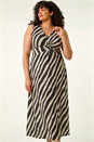 Black Curve Twist Front Stretch Dress, Image 2 of 5