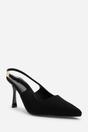 Black 'Tiana' Pointed Toe Sling Back Mid Heel, Image 3 of 6