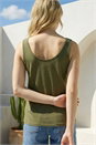 Khaki Stretch Jersey Vest Top, Image 2 of 3
