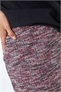 Red Textured A line Boucle Skirt, Image 3 of 5