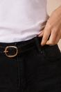 Black Oval Gold Buckle Belt, Image 3 of 4