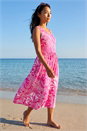 Fuchsia Petite Tropical Stretch Jersey Pocket Dress, Image 2 of 4