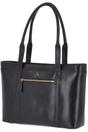 Black Vegetable Tanned Real Leather Tote Bag, Image 2 of 3