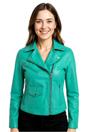Aqua Classic Brando Biker Leather Jacket, Image 1 of 8