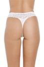 White 6 Pack Floral Lace Thong, Image 3 of 5