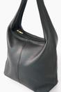 Black Italian Leather Shoulder Bag, Image 2 of 3