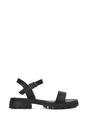 Black 'Sorella' Low Heel Chunky Sandals With Ankle Strap, Image 1 of 6