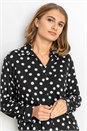 Black Spot Print Buttoned Shirt, Image 4 of 5