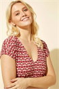 Multi  Aztec Print Frill Hem Dress, Image 4 of 4