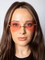 Pink Frameless Pink Butterfly Sunglasses, Image 2 of 6