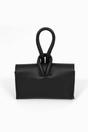 Black Italian Leather Wristlet Clutch Bag, Image 2 of 5