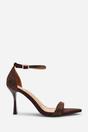 Dark Brown 'Indira' Suede Sparkling Heeled Sandals, Image 2 of 6