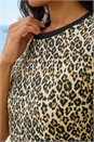 Natural  Textured Animal Print Stretch Tee, Image 4 of 4